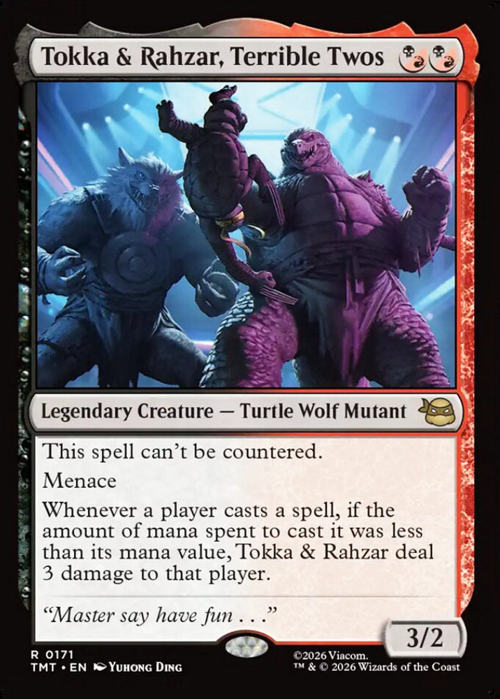Tokka & Rahzar, Terrible Twos TMT Legendary Creature Turtle Wolf Mutant NM