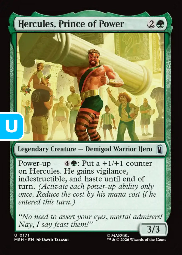 Hercules, Prince of Power MSH Legendary Creature Demigod Warrior Hero NM