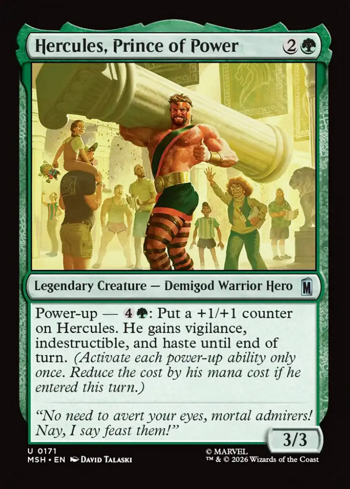 Hercules, Prince of Power MSH Legendary Creature Demigod Warrior Hero NM