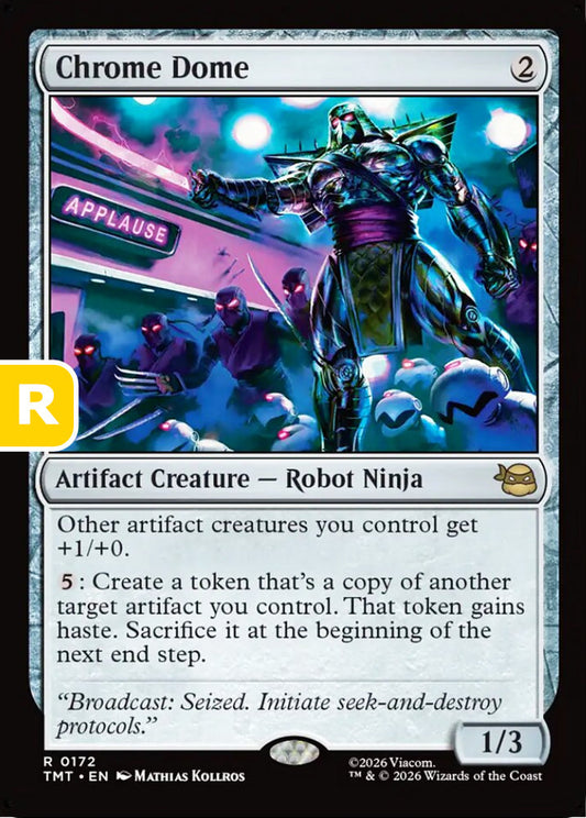 Chrome Dome TMT Artifact Creature  Robot Ninja NM