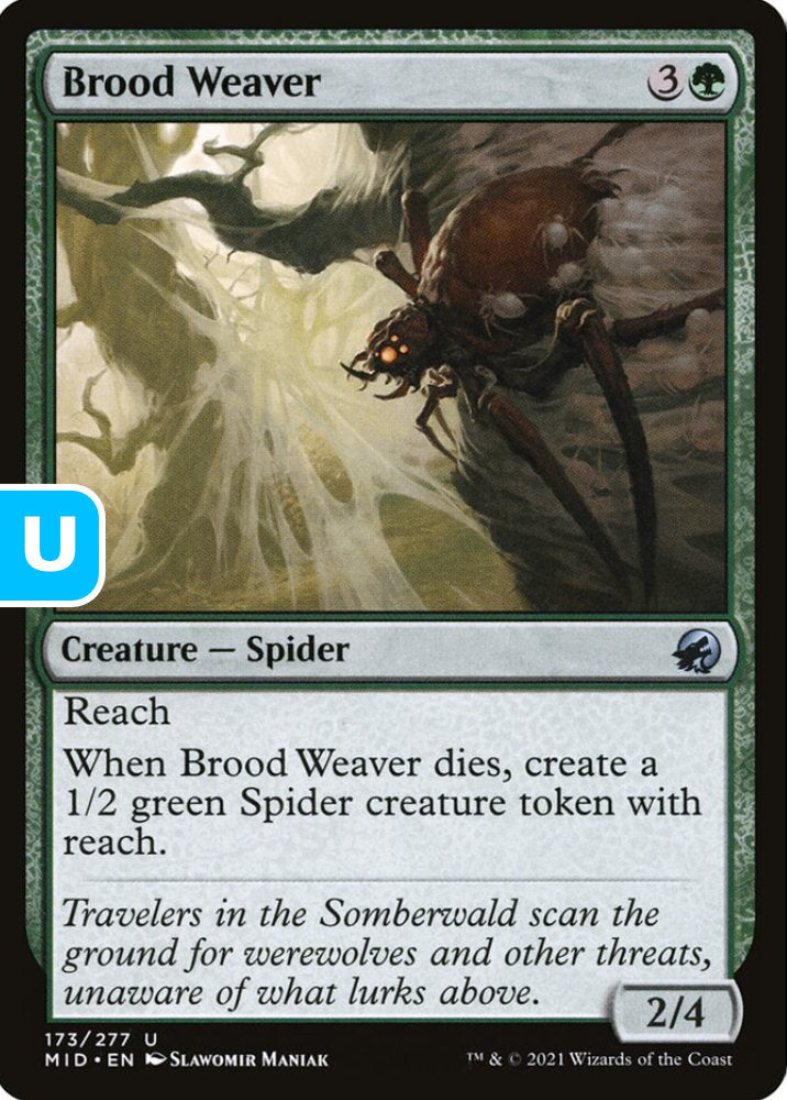 Brood Weaver MID Creature Spider NM