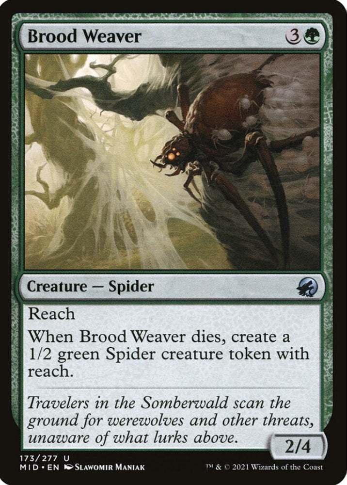 Brood Weaver MID Creature Spider NM