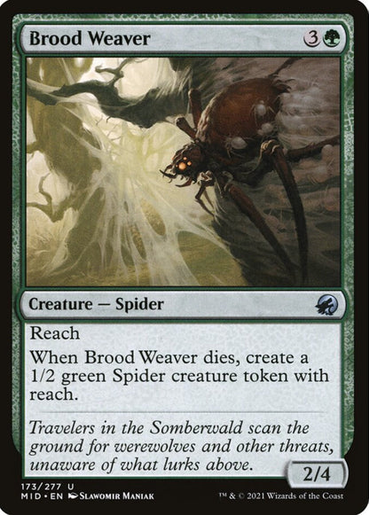 Brood Weaver MID Creature Spider NM