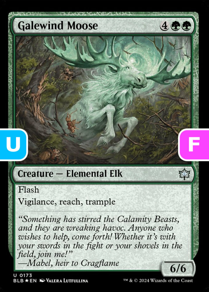 Galewind Moose BLB Creature Elemental Elk *Foil* NM