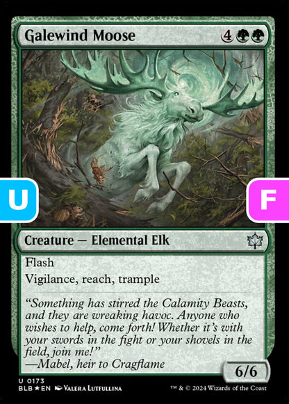 Galewind Moose BLB Creature Elemental Elk *Foil* NM