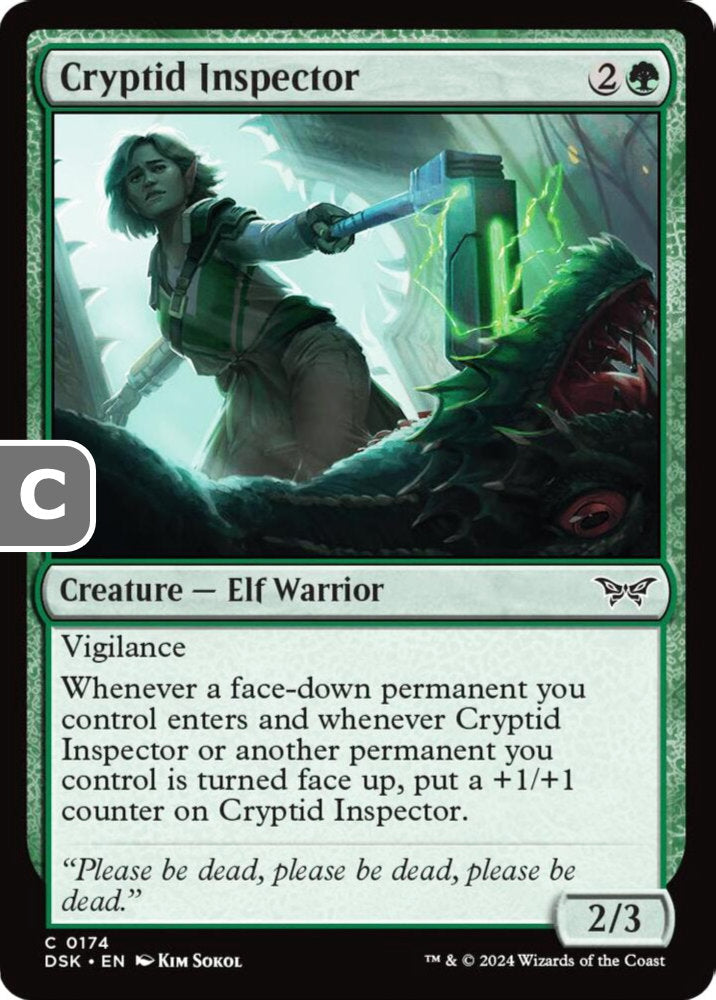 Cryptid Inspector DSK Creature  Elf Warrior NM