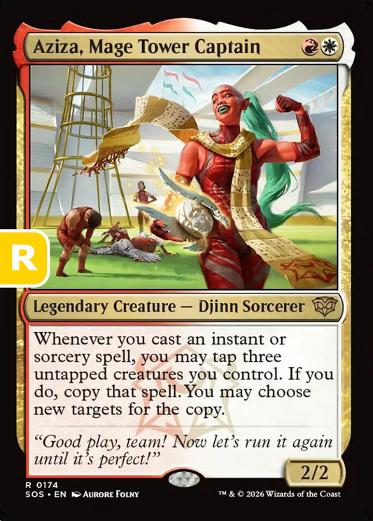 Aziza, Mage Tower Captain SOS Legendary Creature Djinn Sorcerer NM