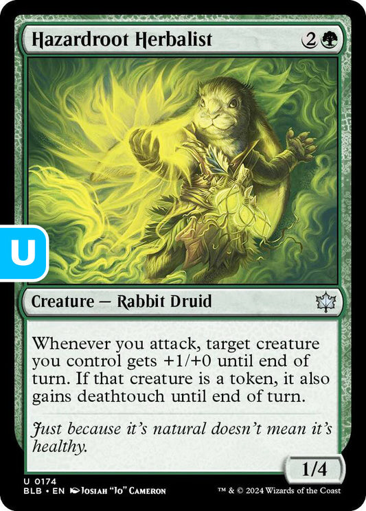 Hazardroot Herbalist BLB Creature Rabbit Druid NM