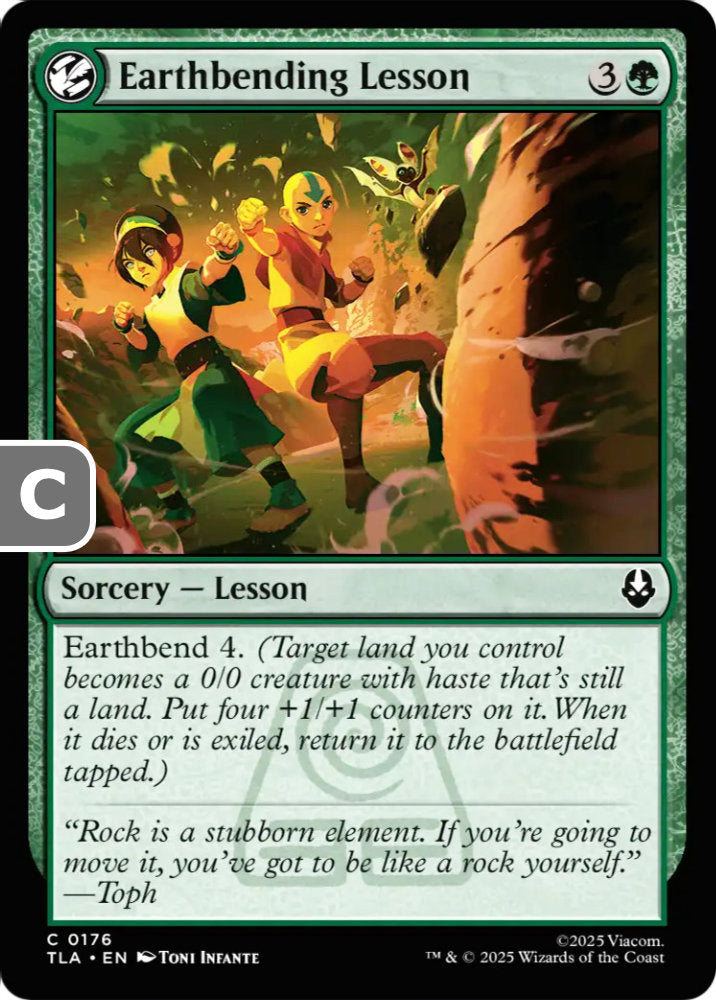 Earthbending Lesson TLA Sorcery Lesson NM