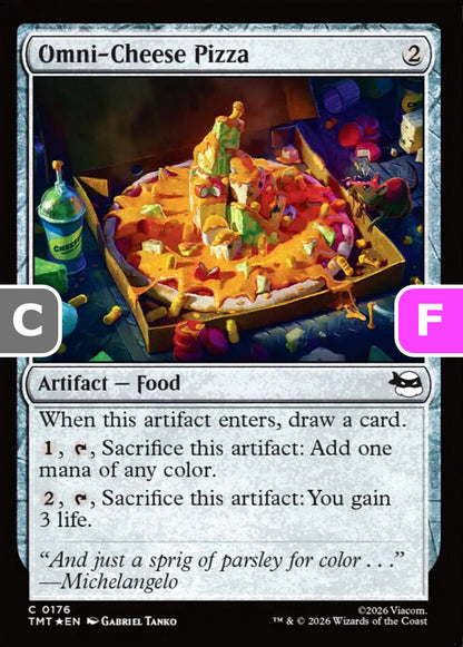 Omni-Cheese Pizza TMT Artifact Food *Foil* NM