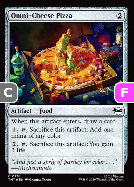 Omni-Cheese Pizza TMT Artifact Food *Foil* NM