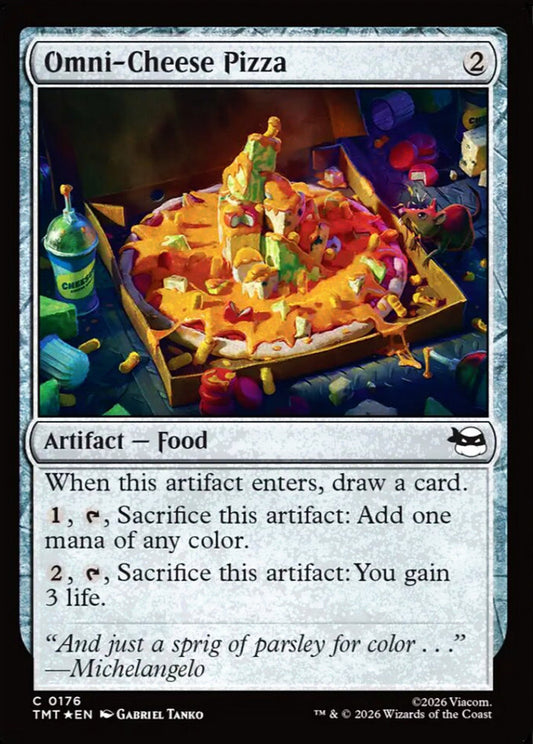 Omni-Cheese Pizza TMT Artifact Food *Foil* NM