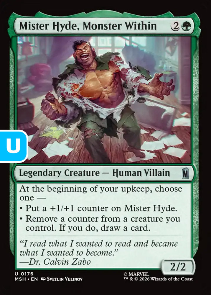 Mister Hyde, Monster Within MSH Legendary Creature Human Villain NM