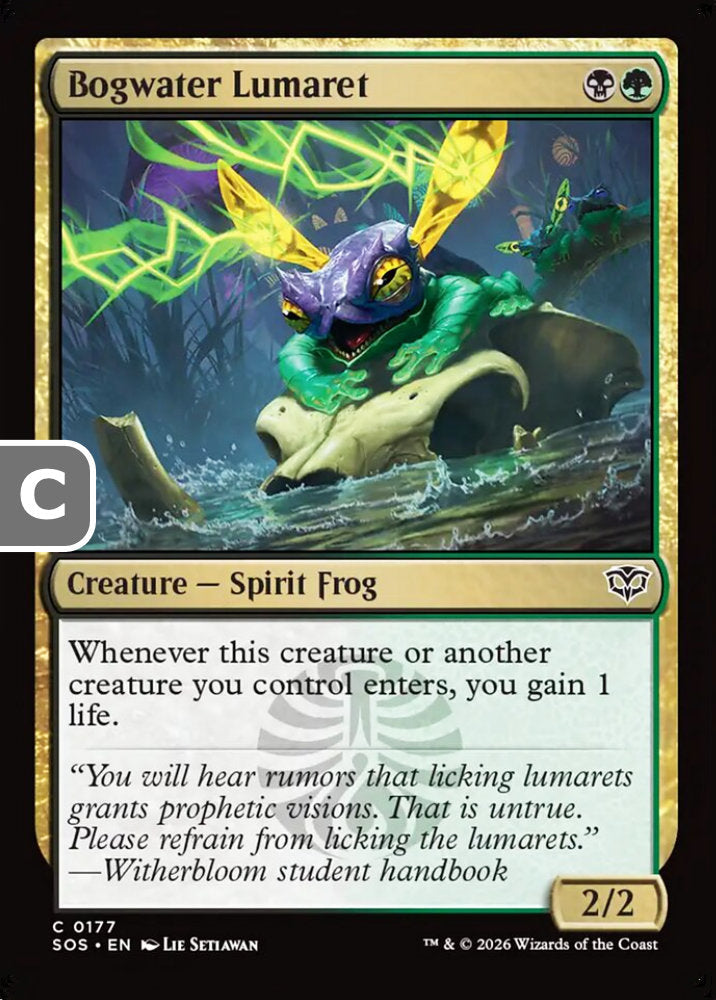 Bogwater Lumaret SOS Creature Spirit Frog NM