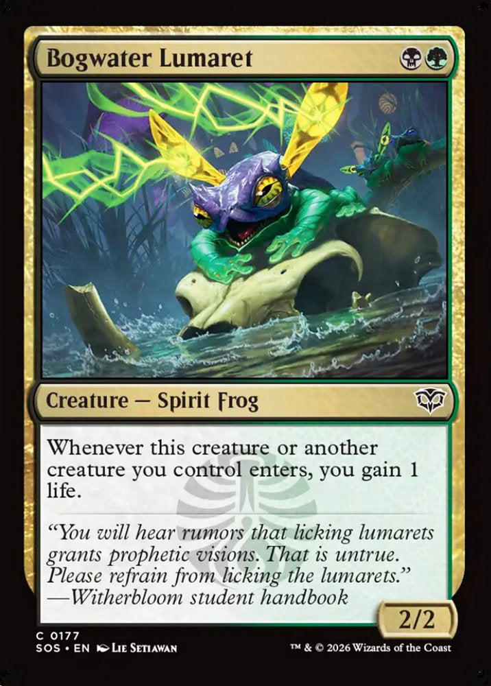 Bogwater Lumaret SOS Creature Spirit Frog NM