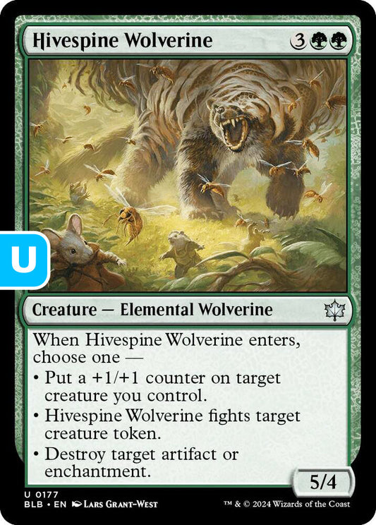 Hivespine Wolverine BLB Creature Elemental Wolverine NM