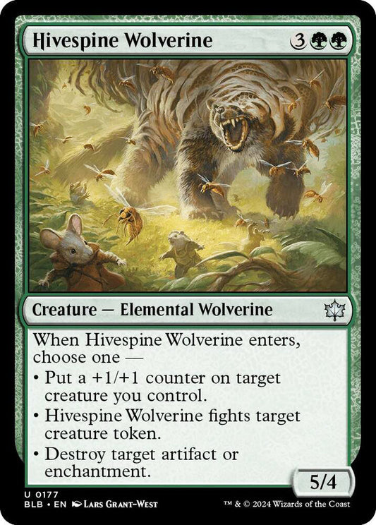 Hivespine Wolverine BLB Creature Elemental Wolverine NM
