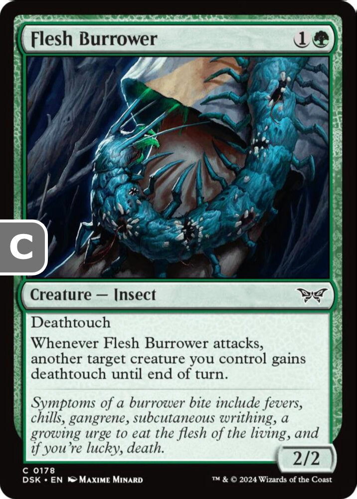 Flesh Burrower DSK Creature Insect NM