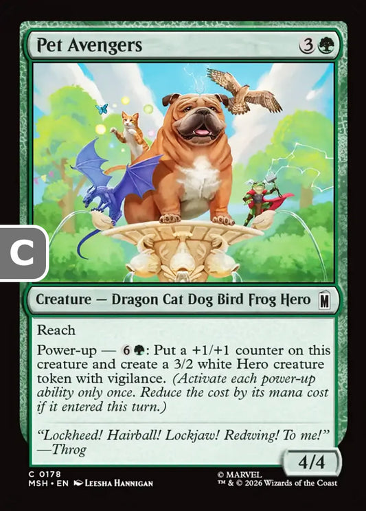 Pet Avengers MSH Creature Dragon Cat Dog Bird Frog Hero NM
