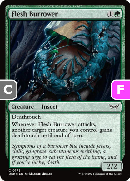 Flesh Burrower DSK Creature Insect *Foil* NM