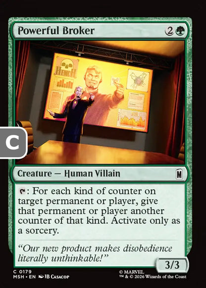 Powerful Broker MSH Creature Human Villain NM