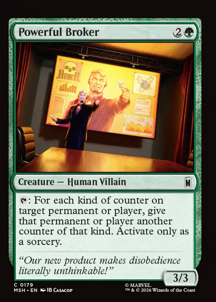 Powerful Broker MSH Creature Human Villain NM