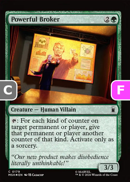 Powerful Broker MSH Creature Human Villain *Foil* NM