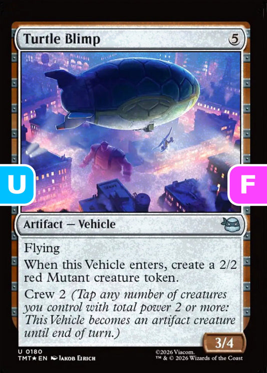 Turtle Blimp TMT Artifact Vehicle *Foil* NM