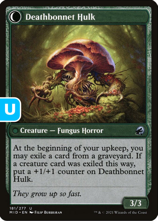 Deathbonnet Sprout/Deathbonnet Hulk MID Creature Fungus/Fungus Horror NM