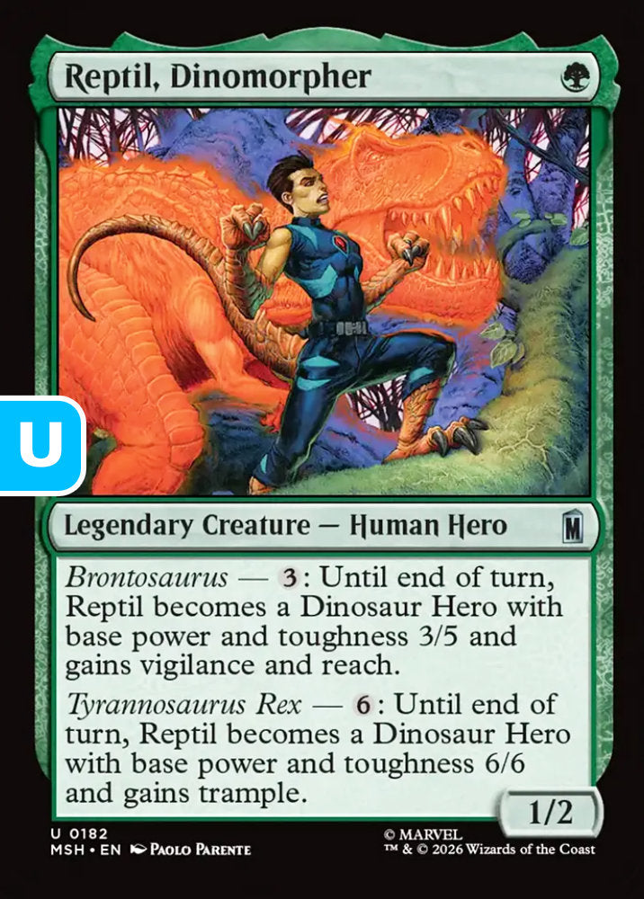 Reptil, Dinomorpher MSH Legendary Creature Human Hero NM