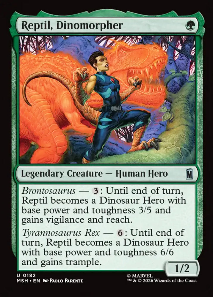 Reptil, Dinomorpher MSH Legendary Creature Human Hero NM