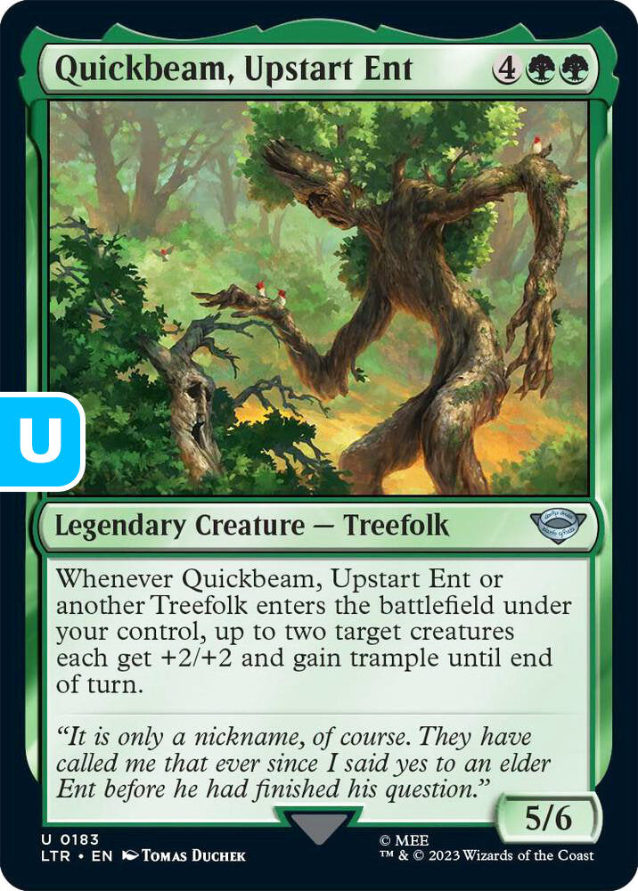 Quickbeam, Upstart Ent LTR Legendary Creature Treefolk NM