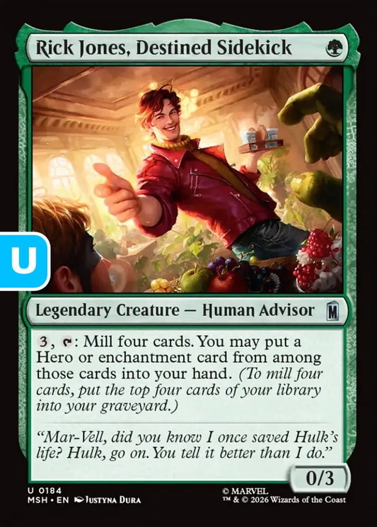 Rick Jones, Destined Sidekick MSH Legendary Creature Human Advisor NM
