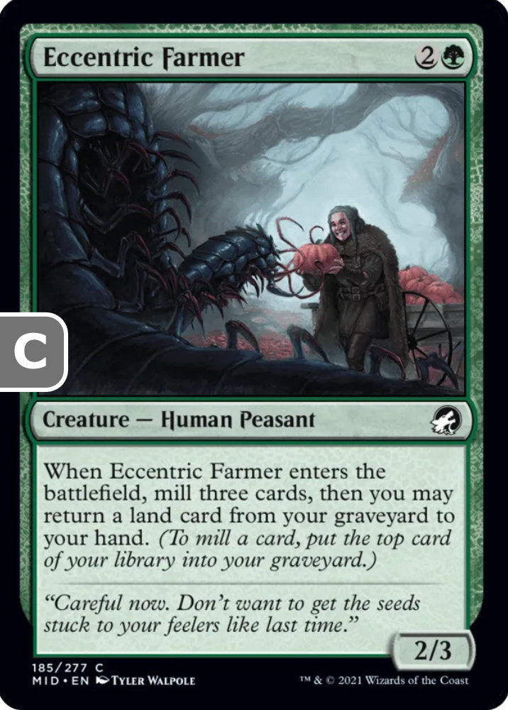 Eccentric Farmer MID Creature Human Peasant NM