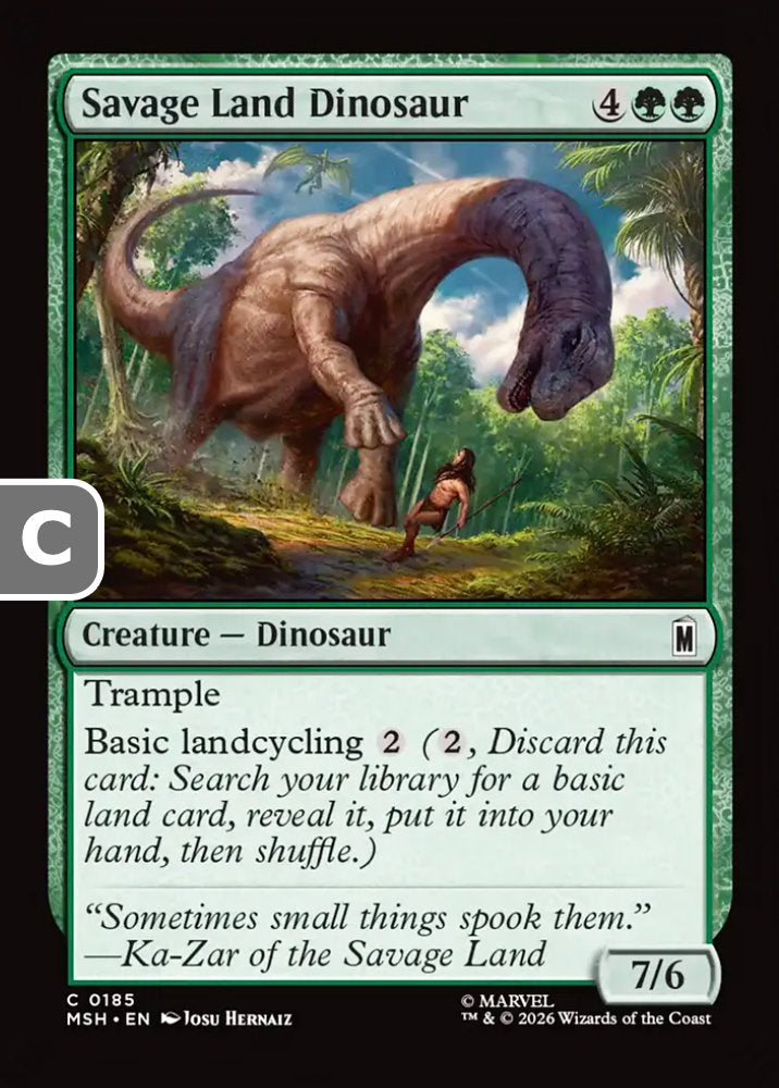 Savage Land Dinosaur MSH Creature Dinosaur NM