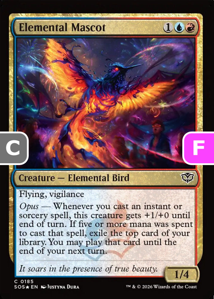Elemental Mascot SOS Creature Elemental Bird *Foil* NM
