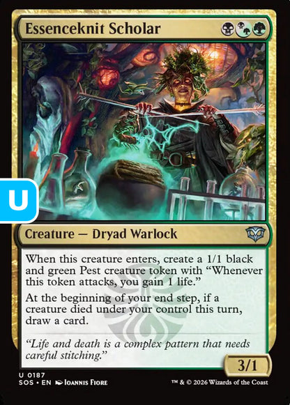 Essenceknit Scholar SOS Creature Dryad Warlock NM