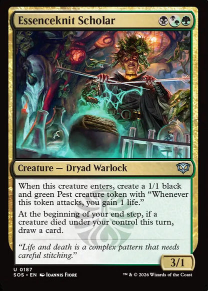 Essenceknit Scholar SOS Creature Dryad Warlock NM