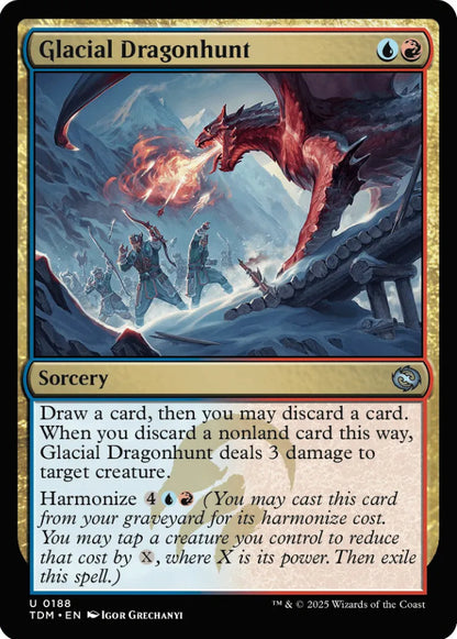 Glacial Dragonhunt TDM Sorcery  NM