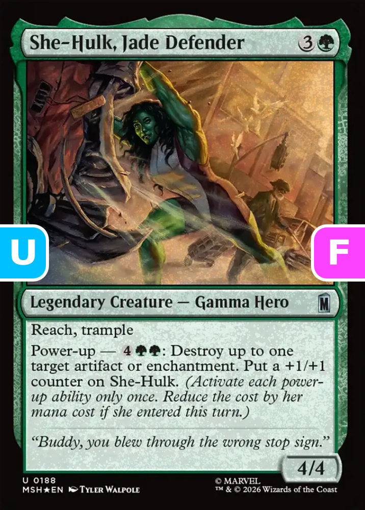 She-Hulk, Jade Defender MSH Legendary Creature Gamma Hero *Foil* NM
