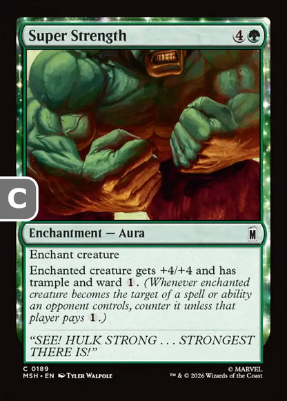 Super Strength MSH Enchantment Aura NM