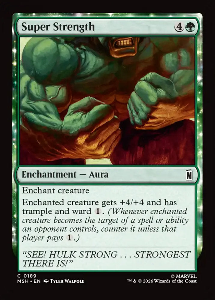 Super Strength MSH Enchantment Aura NM