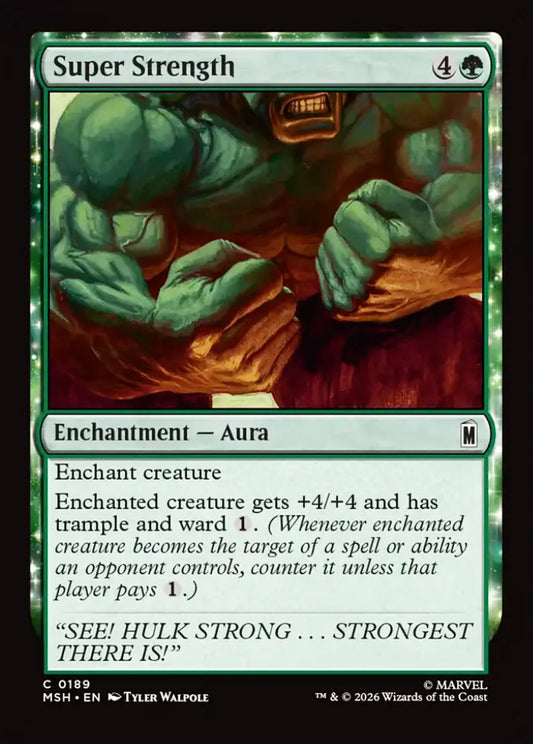 Super Strength MSH Enchantment Aura NM