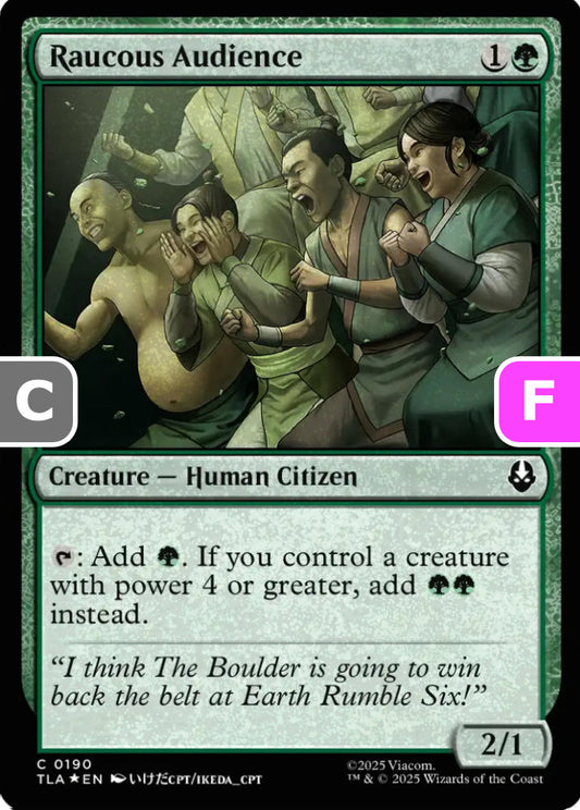 Raucous Audience TLA Creature Human Citizen *Foil* NM