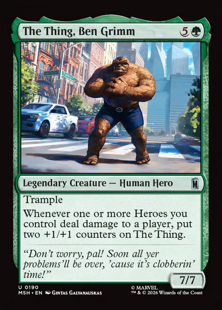 The Thing, Ben Grimm MSH Legendary Creature  Human Hero NM