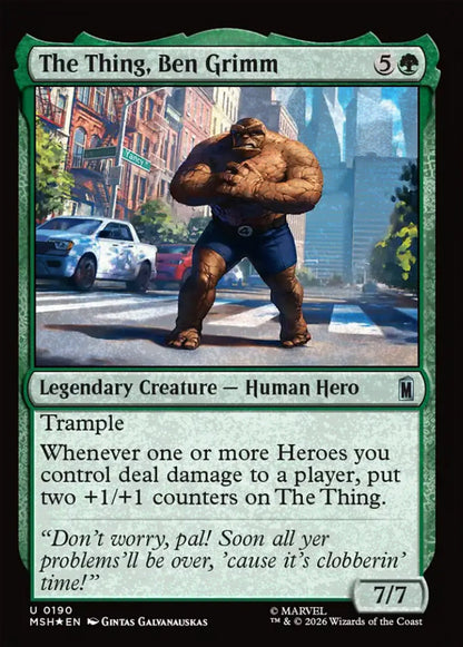 The Thing, Ben Grimm MSH Legendary Creature  Human Hero *Foil* NM