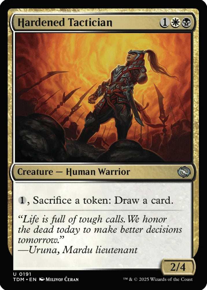 Hardened Tactician TDM Creature Human Warrior NM