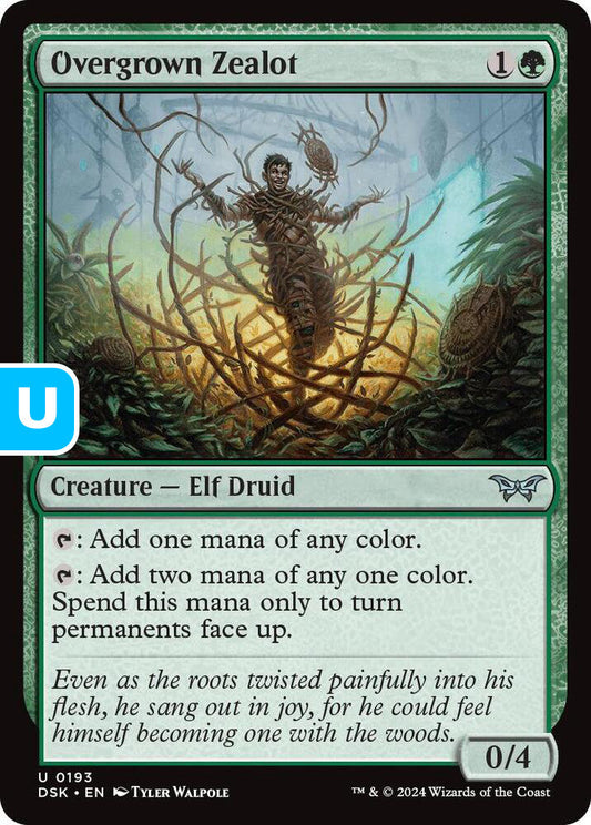 Overgrown Zealot DSK Creature Elf Druid NM