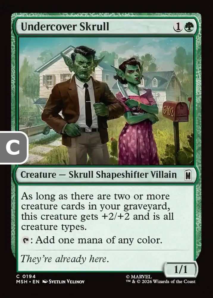 Undercover Skrull MSH Creature Skrull Shapeshifter Villain NM