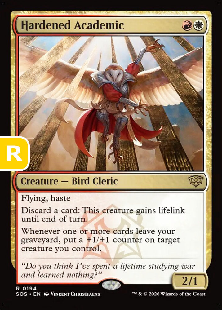Hardened Academic SOS Creature Bird Cleric NM